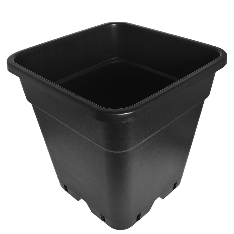 Premium 10Pcs Square Black Injection Molded Nursery Pot Plant Pots 5 Gallon USA