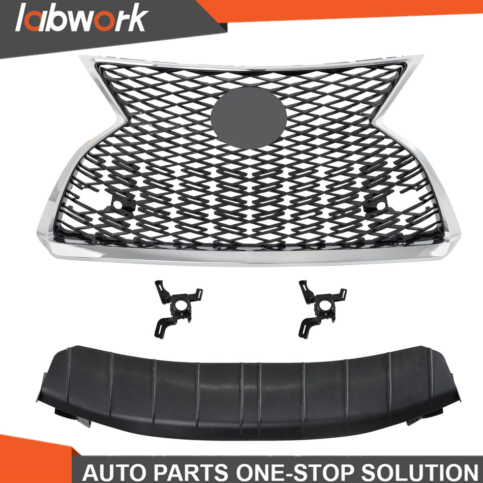 Labwork Front Upper Grille Assembly For Lexus RX350 RX450h 20-2022 Chrome+Black