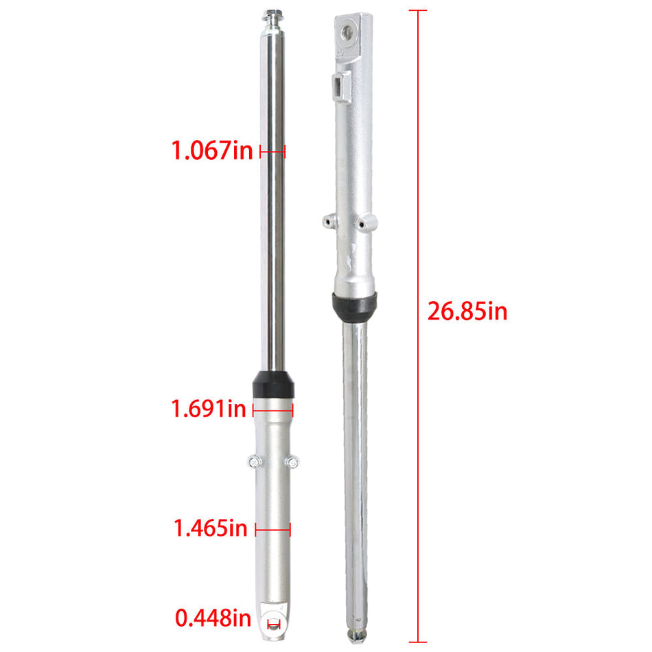 27" Motorcycle Trail Front Fork Oil Shock Absorber For Honda CG125 CT90 CT110