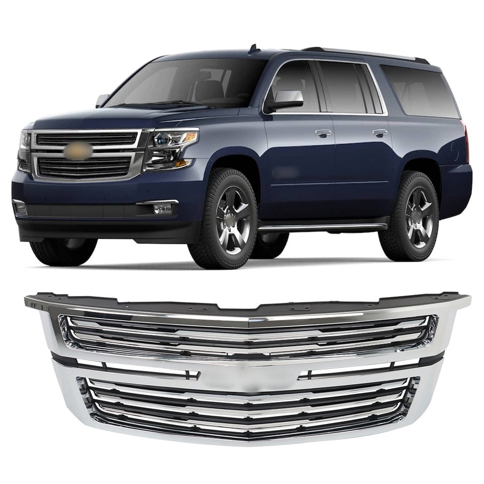 Labwork Front Upper Grille Chrome For Chevy Tahoe/Suburban LTZ 2015-2020