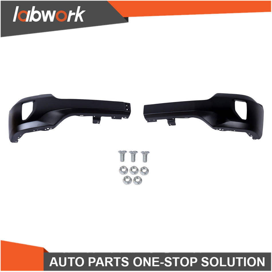 Labwork Front Bumper For Chevrolet Silverado 1500 16-18 Black W/ Fog Lamps Holes