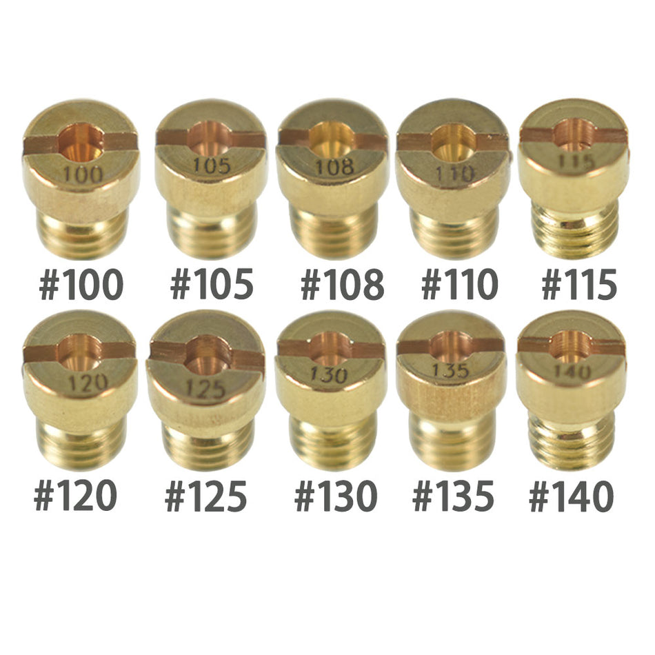 10pcs Carburetor Main Jet Kit For PWK OKO CVK 100 105 108 110 115……140 US