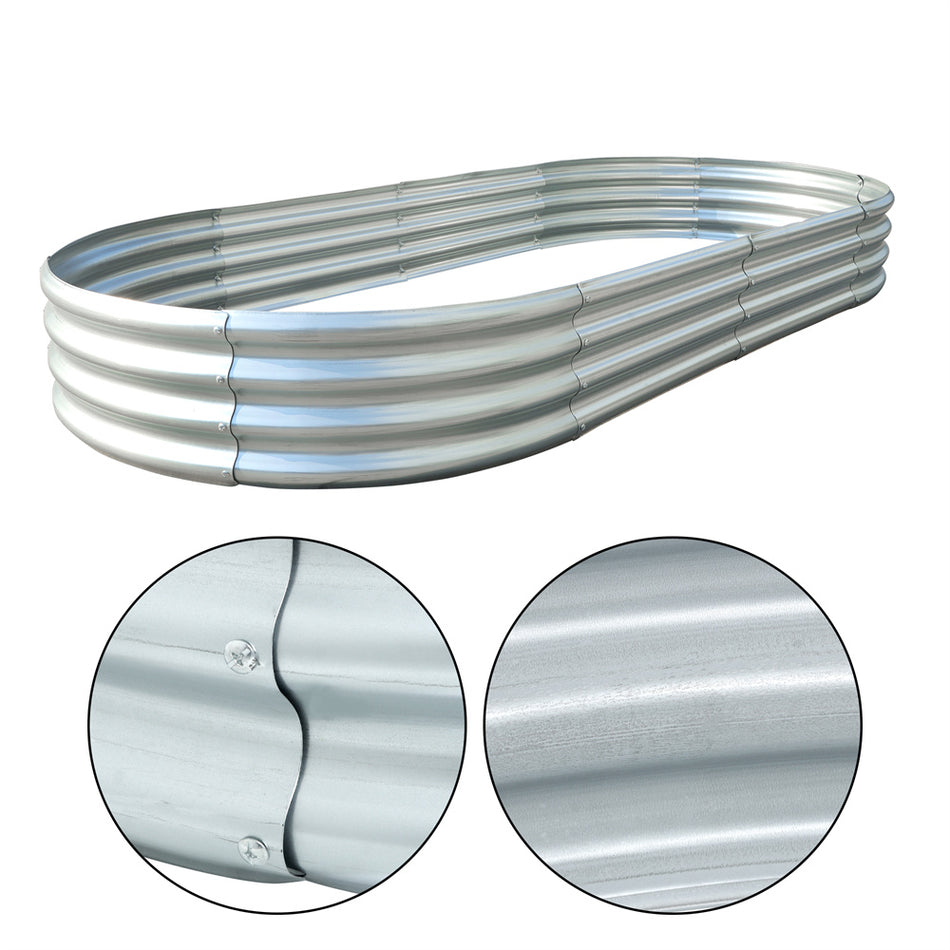 Raised Garden Bed 8x4x1 FT Galvanized Planter Boxes Outdoor For Vegetable Flower