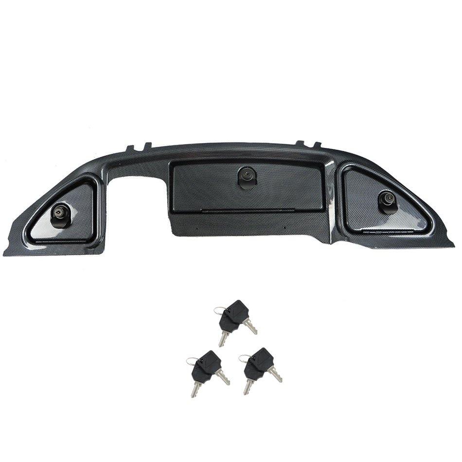 Fits For Club Car Precedent Golf Cart Carbon Fiber Dash w/ Locking Doors 2008.5+