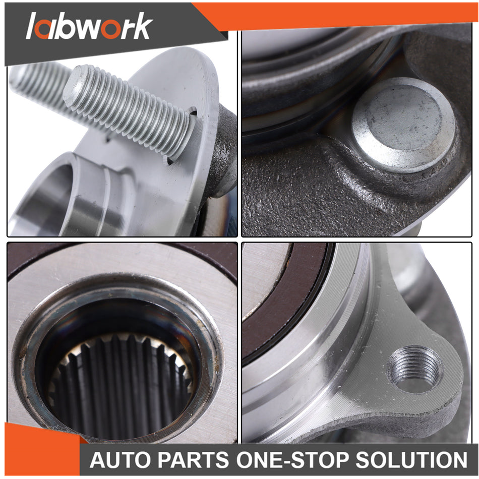 Labwork 4X Wheel Hub Bearings Front Rear FWD 2012-2015 For Toyota Prius Plug-in