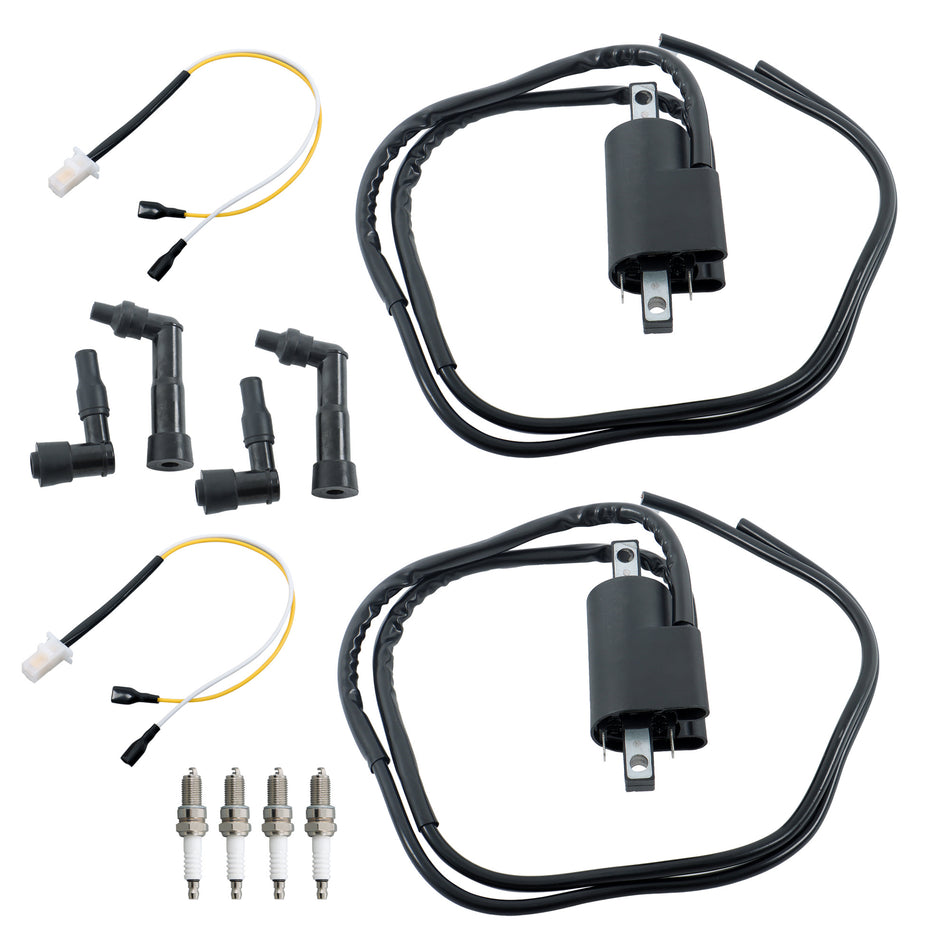 Ignition Coil Spark Plug With Cap Kit For Yamaha Motorcycle XJ550 1981 1982 1983