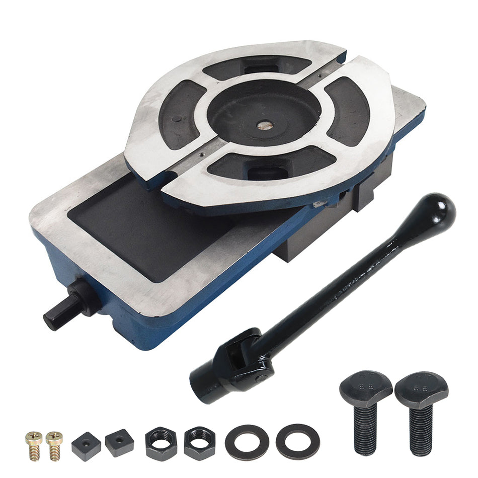 6 in x 7.5 in Lockdown CNC Milling Machine Bench Vise With 360° Swiveling Base