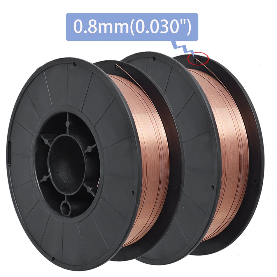 2Piece 11-lbs Roll ER70S-6 .030" (0.8mm) Mild Steel MIG Welding Wire