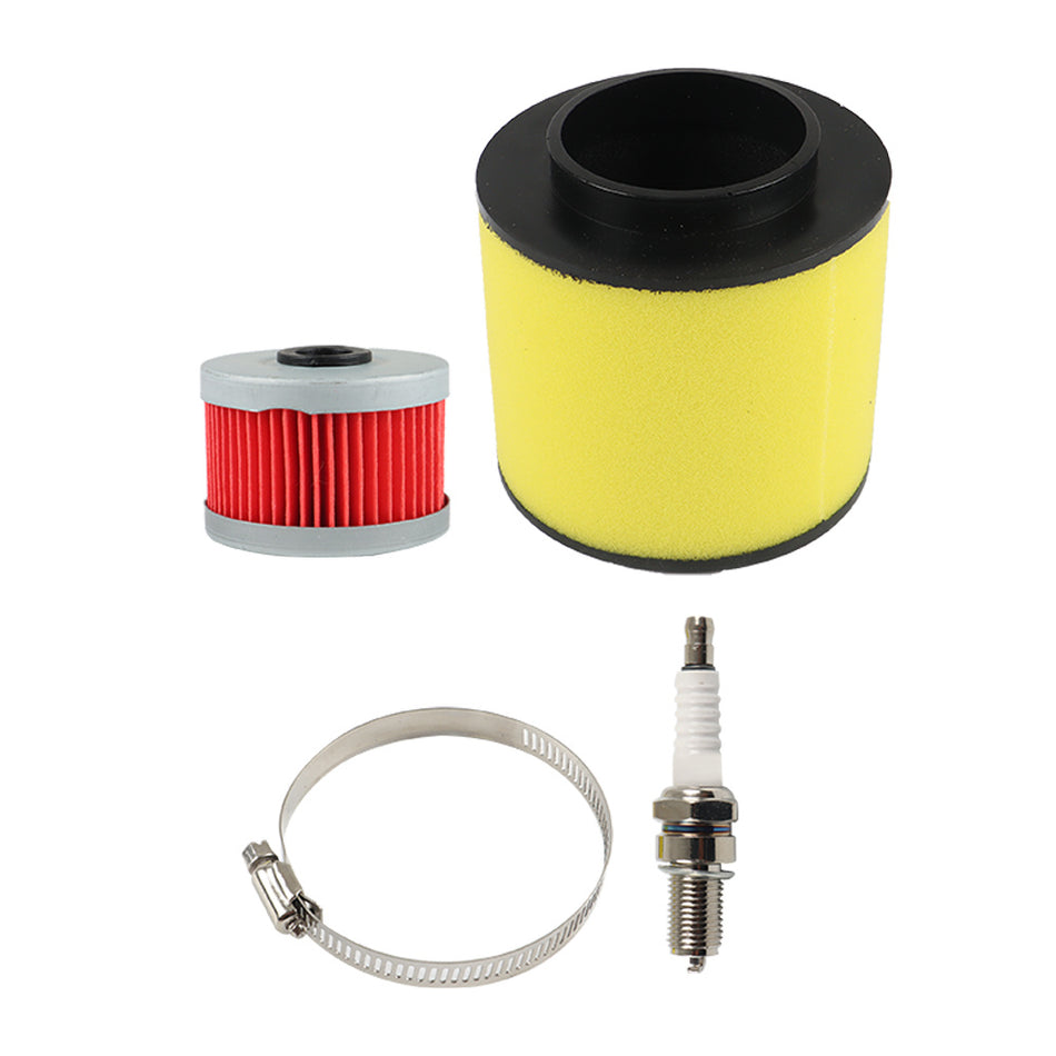 2 × Air Oil Filter Spark Plug Kit For Honda Foreman 450 4x4 TRX450S/ES 1998-2001