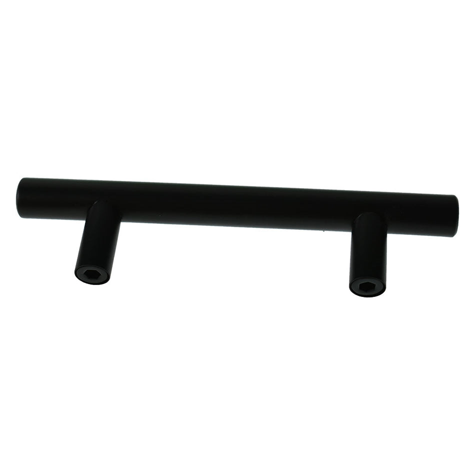 Black Stainless Steel T-Bar Handle for Furniture Cupboard Cabinet Door 50PCS