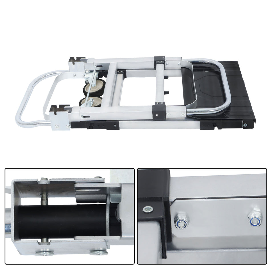 2-in-1 Heavy Duty Folding Hand Truck 500LB Capacity Carbon Steel Folding Trolley