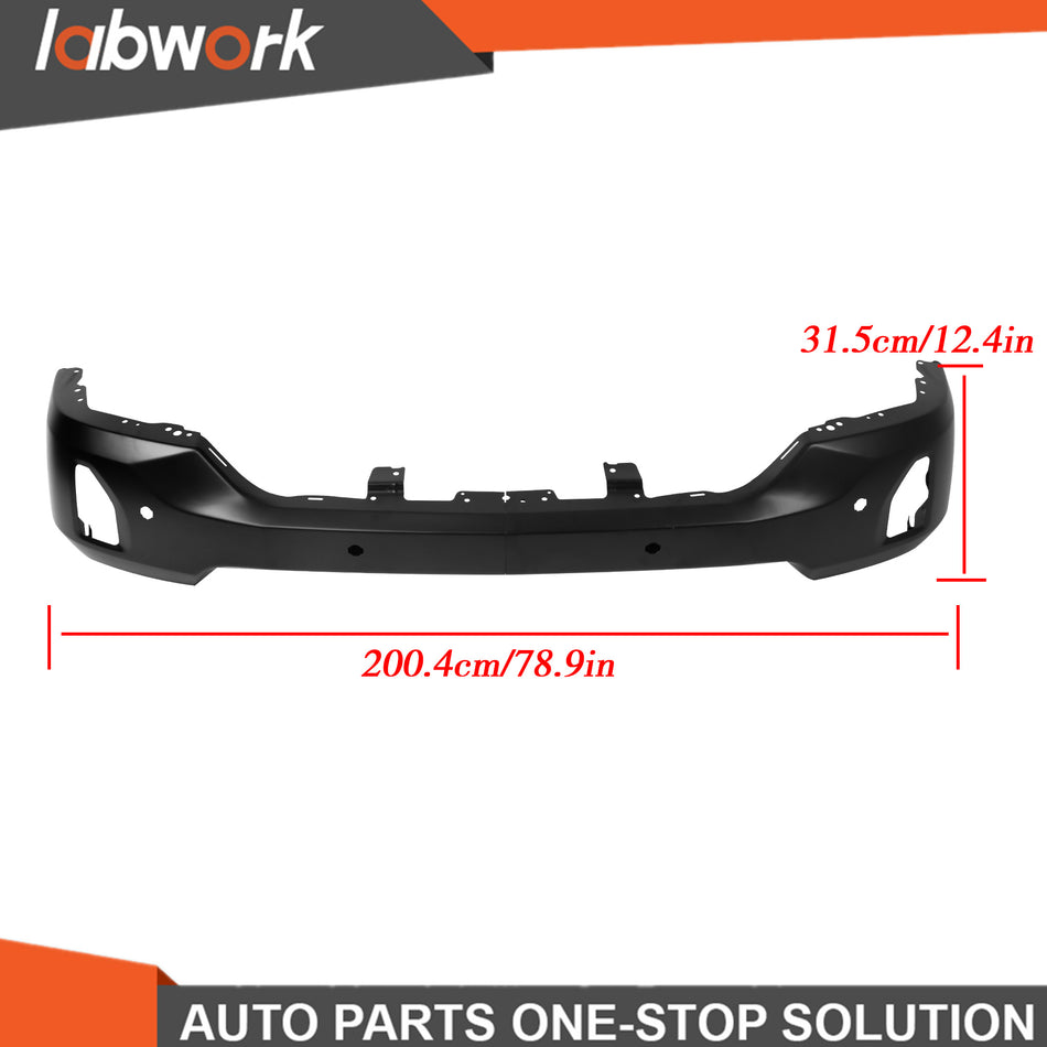 Labwork Front Bumper W/ Sensor Holes For Chevy Silverado 1500 2016-2018 Black