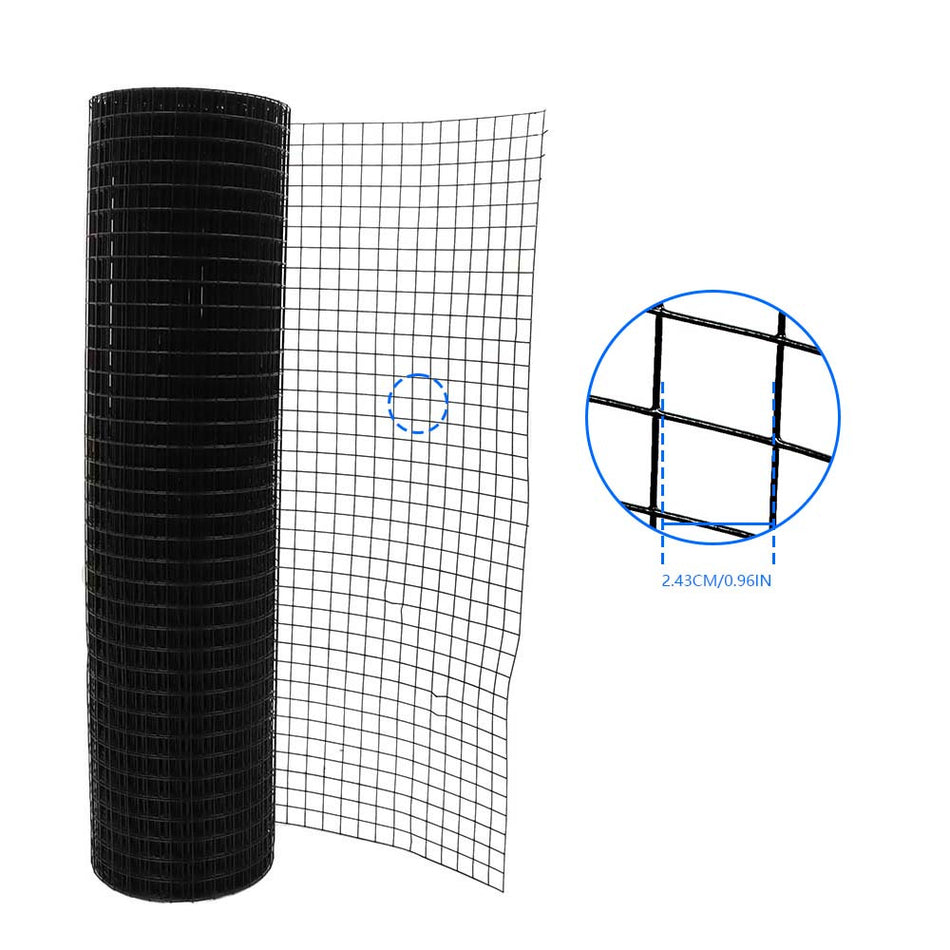 36"x50' Welded Wire Fence Vinyl Coated Chicken Rabbit Mesh 1"x1" 16 Gauge New