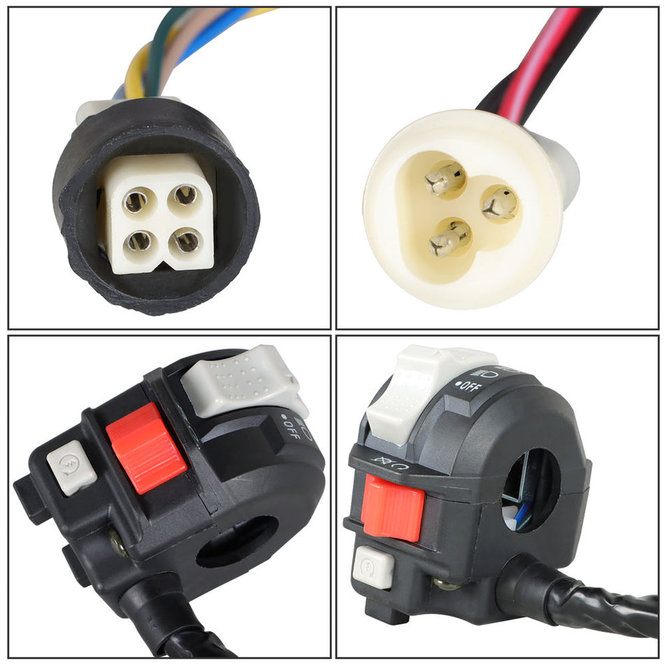 For Yamaha MOTO-4 YFM 225 250 350 Left Handlebar Kill Switch Start Off Headlight