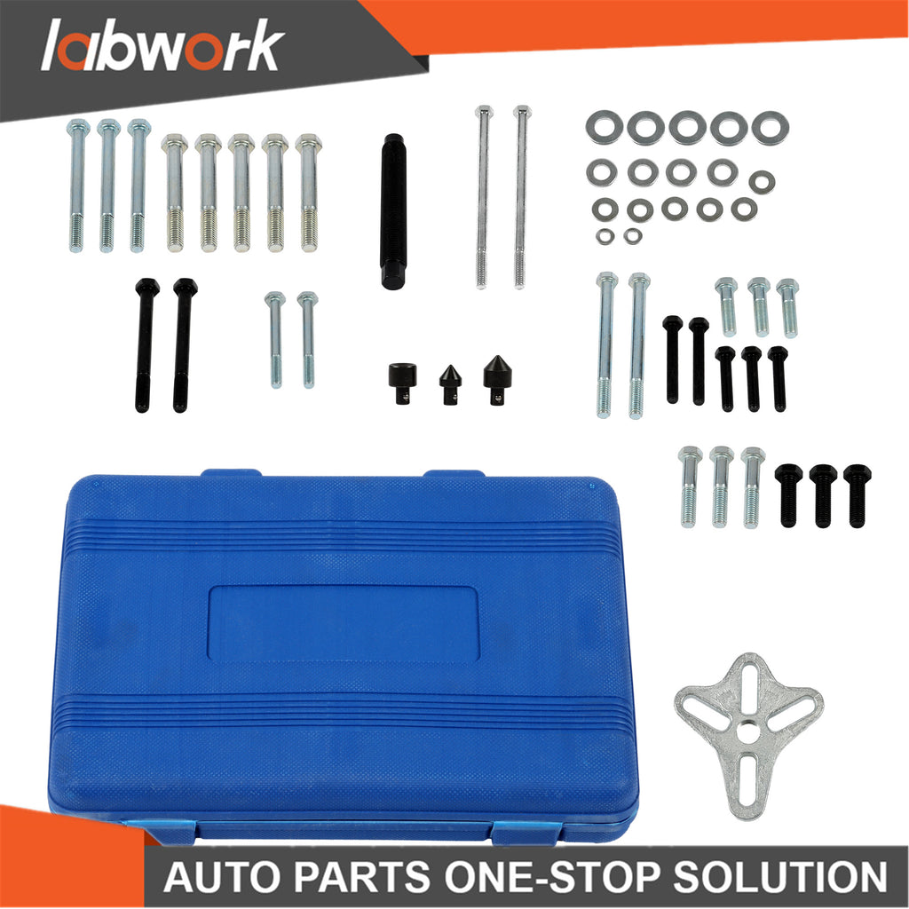 Labwork 46Pcs Multifunctional Harmonic Balancer Puller Set Flywheel Puller