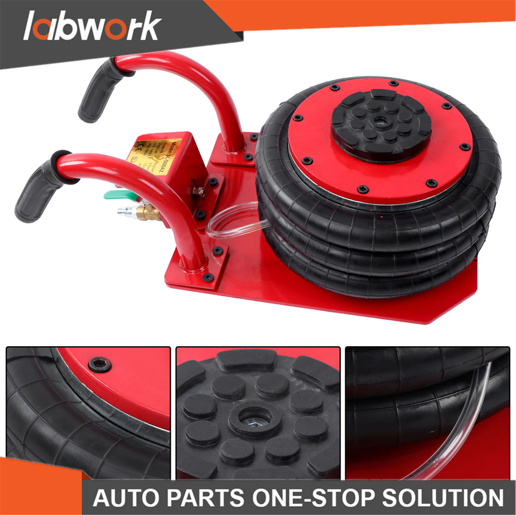 Labwork Triple Bag Air Jack 3 Ton/6600 lb Pneumatic Jack for Car SUV Lifting