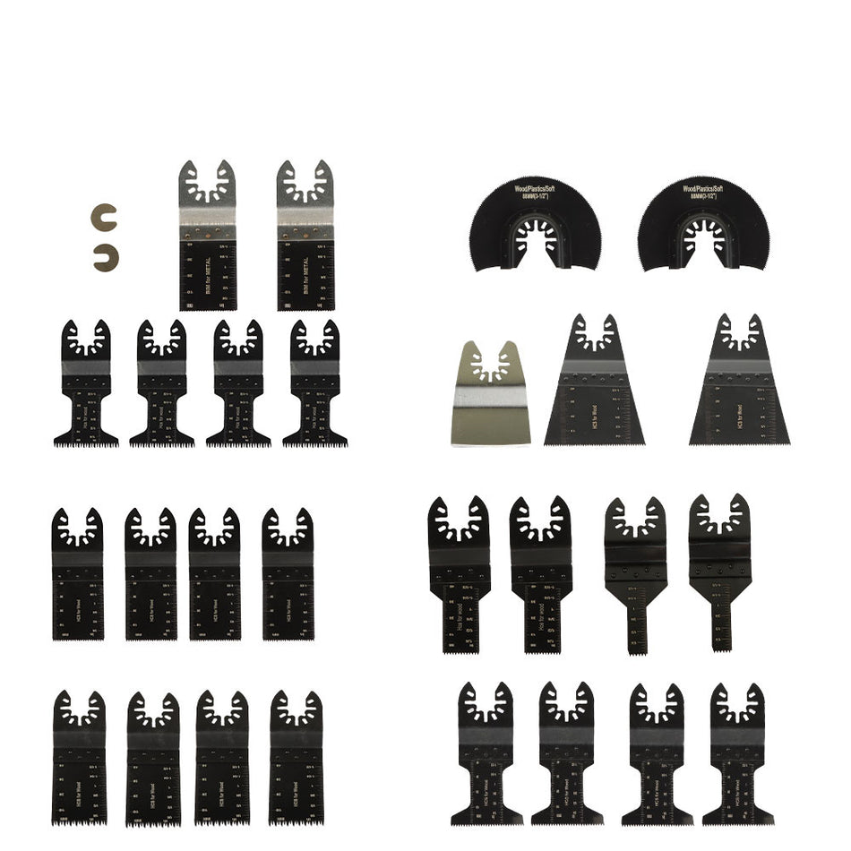 29 Pieces Universal Wood Metal Oscillating Multi Tool Quick Release Saw Blades