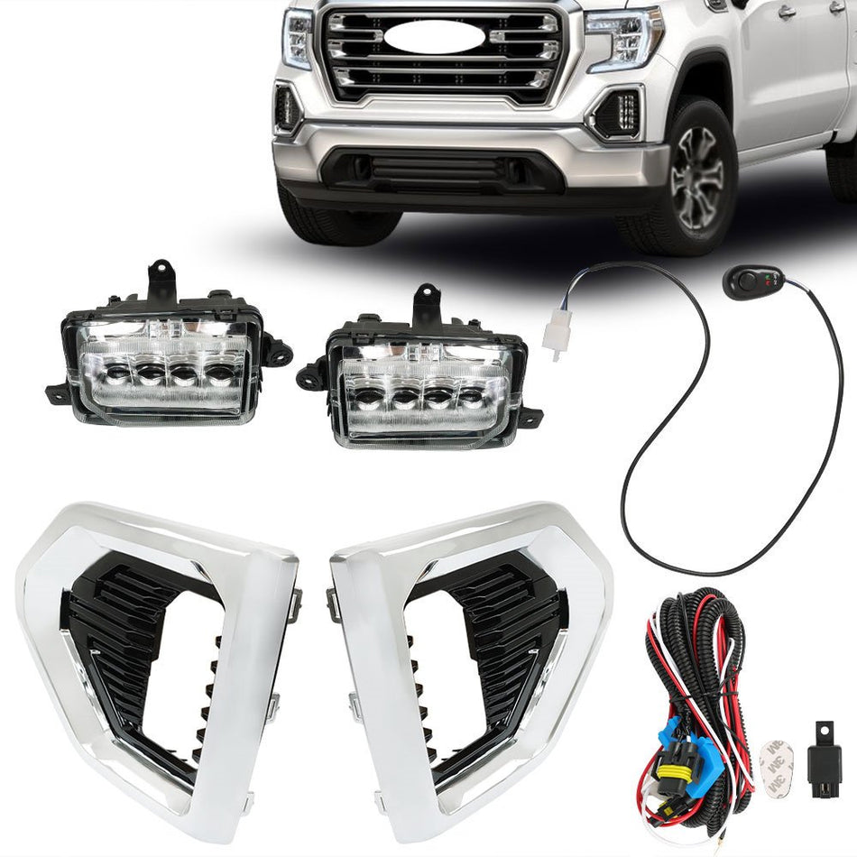 Labwork Front LED Fog Lights Lamps Fit For GMC Sierra 1500 2019-2022 AT4 Denali