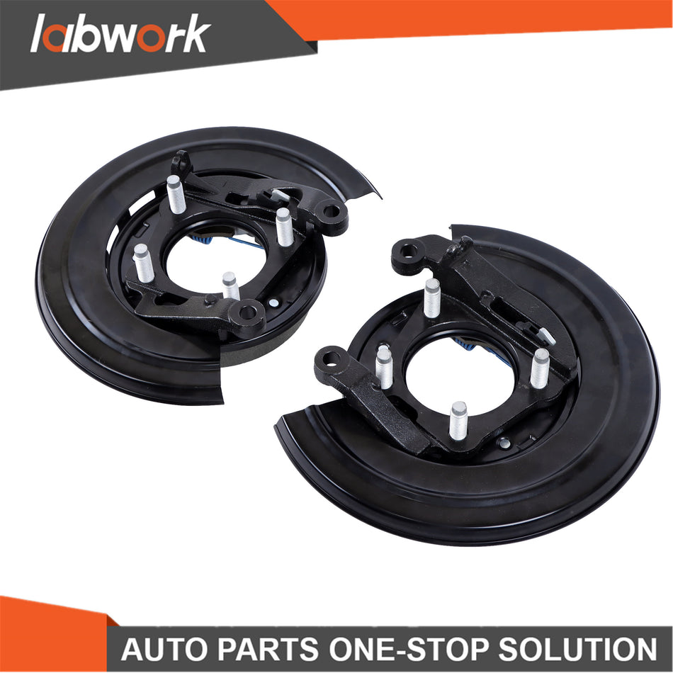 Labwork Rear Left and Right Loaded Brake Backing Plate for Select Ford Models