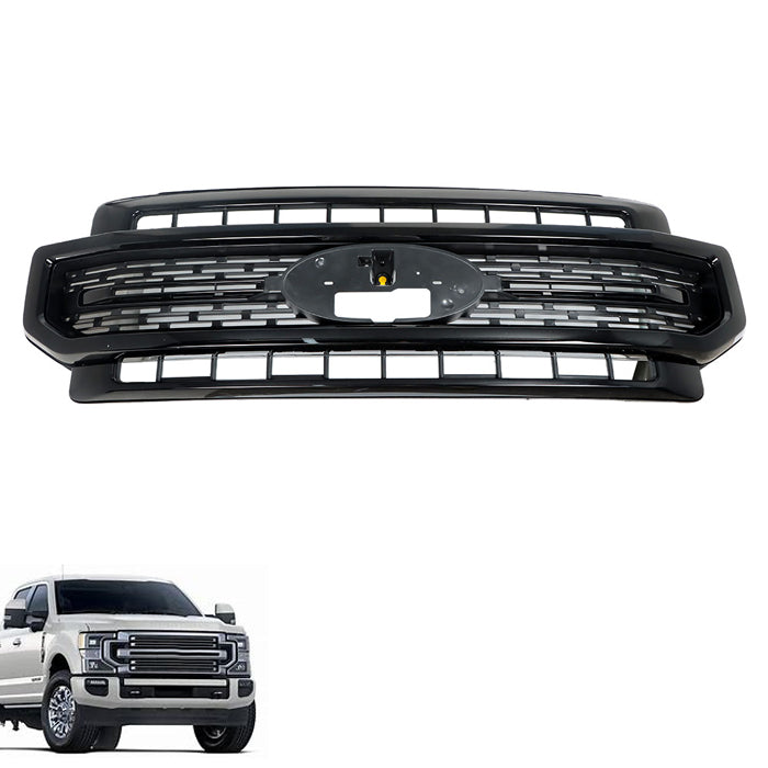 Labwork Bumper Grille Glossy Black For 2020-2022 F-250 F-350 Ford Super Duty