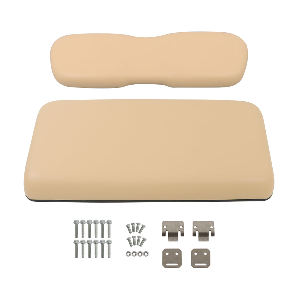 Beige Front Seat For Club Car DS 2000.5-Up Golf Cart Bottom & Back Cushion Set