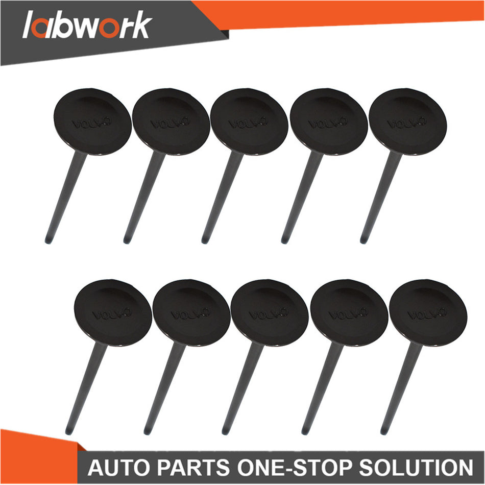 Labwork 10PCS Exhuast Valve 6mm Stem For Volvo C30/70 S40/60/70/80 V50/70 XC70