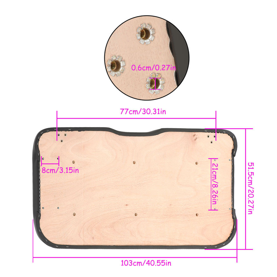 Front Seat Golf Cart Models Bottom Cushion For E-Z-GO RXV 2008-Up Black Color