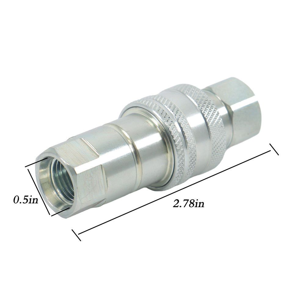 For John Deere Hydraulic Coupler Kit LVA16843/AW32184 High-Flow Female Male Set