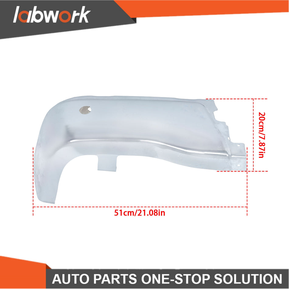 Labwork Rear Left Driver Side Bumper End For Ford Ranger 19-23 Chrome With Holes