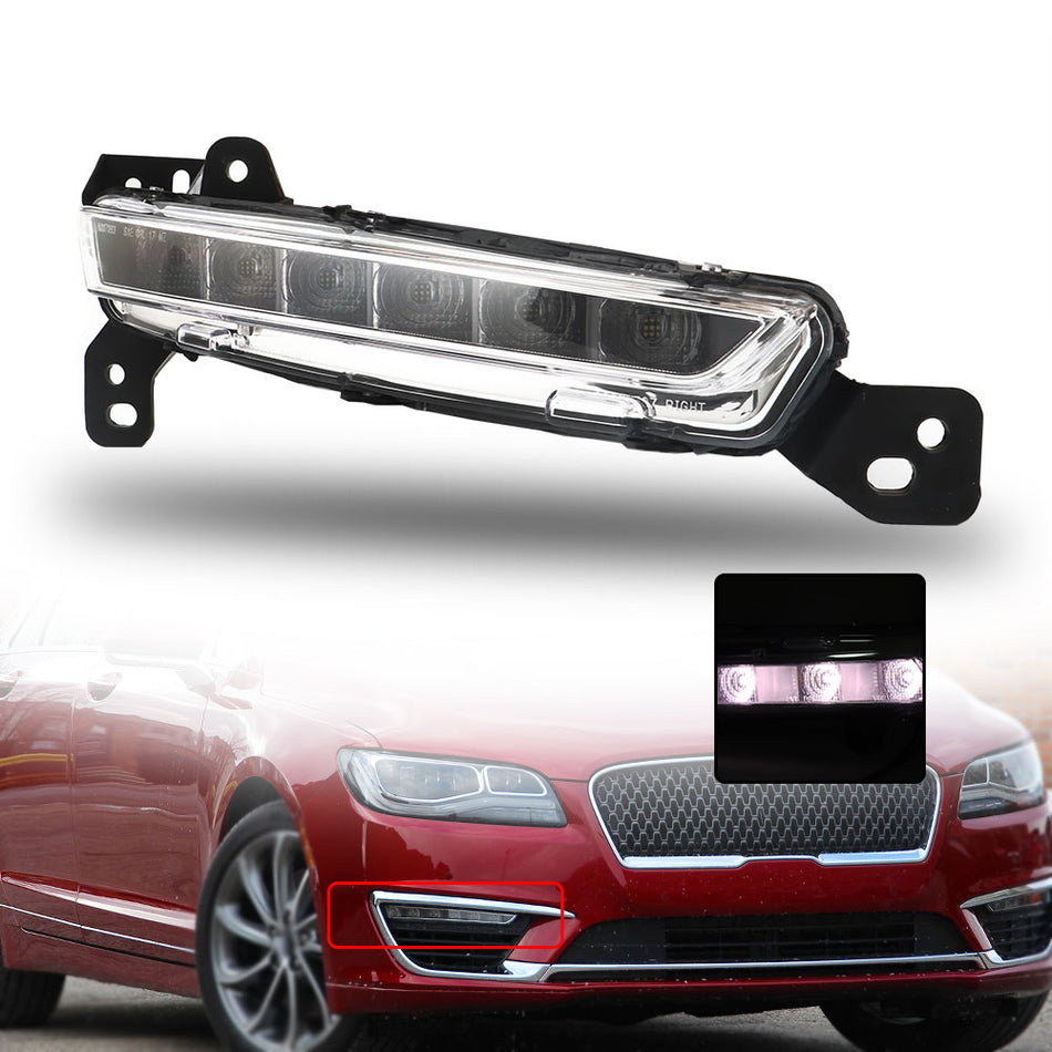 Labwork Right Side Fog Light Assembly For 2017-2020 Lincoln MKZ LED Front Lamp