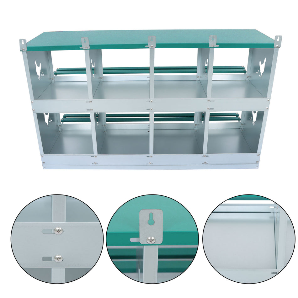Durable Chicken Nest Box Chicken Coop Box 8 Hole Nest Box Laying Egg Lay Box Hen