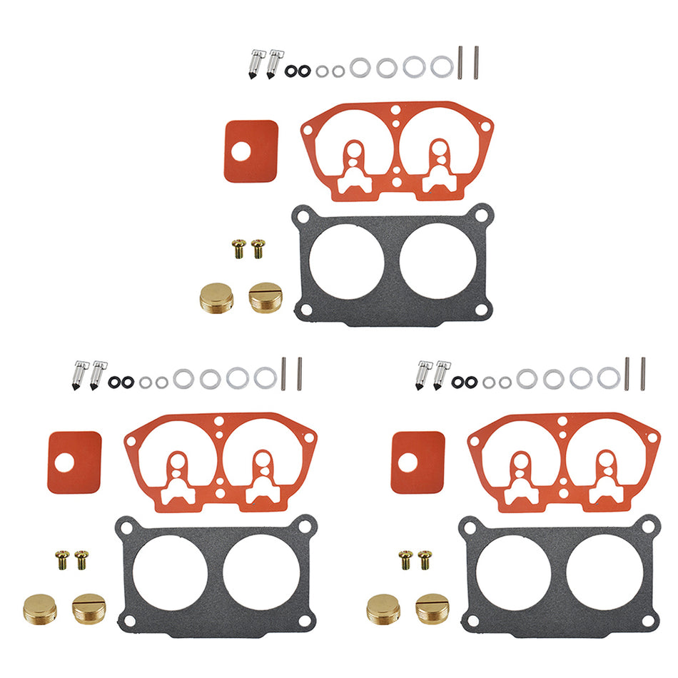 3Sets Carb Carburetor Repair Kit For Yamaha Outboard V6 150 175 200 225 HP 86-95