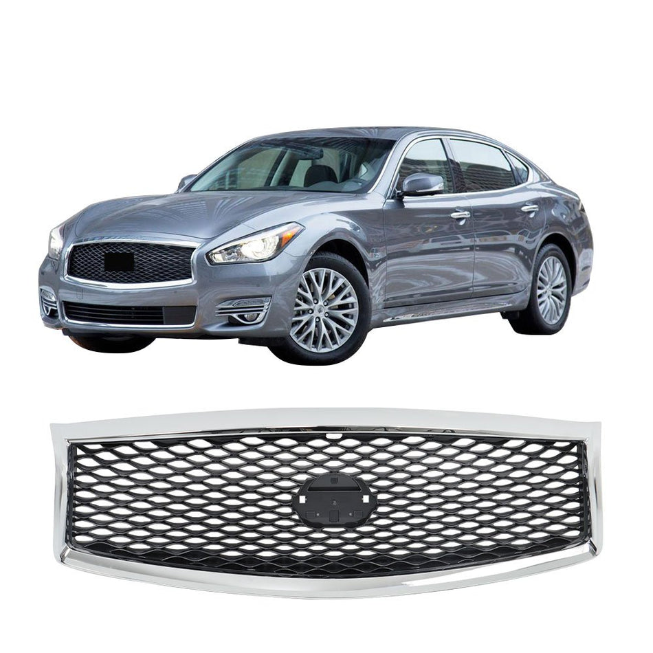 Labwork Front Bumper Grille For Infiniti Q70 Q70L 2015-18 2019 W/ Camera Option