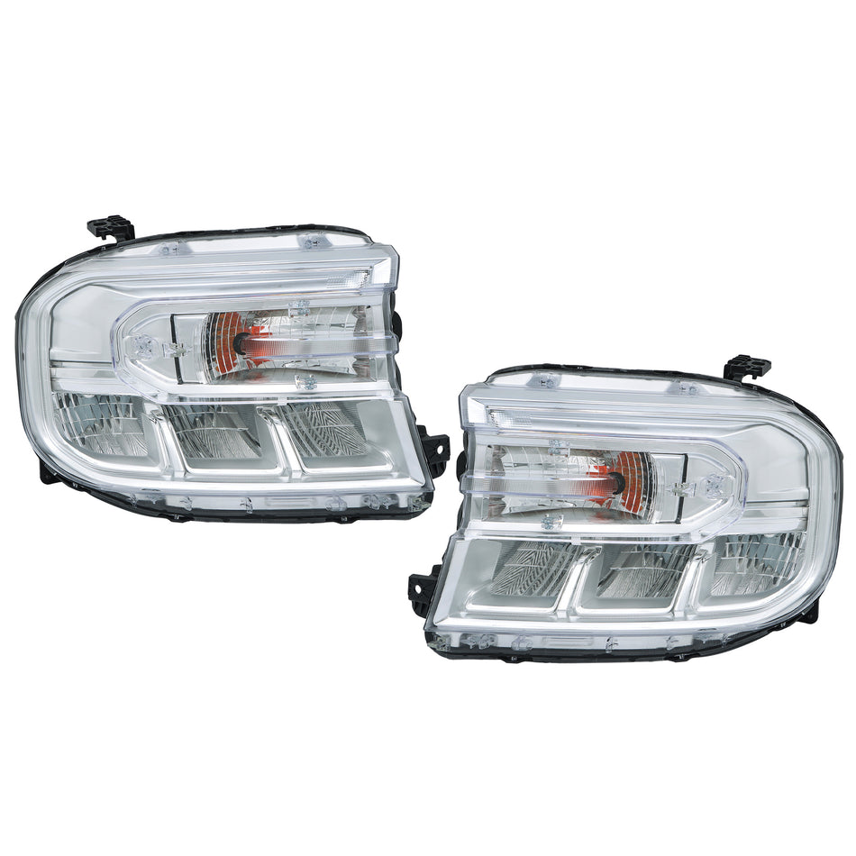 Labwork LH+RH LED Headlight Chrome W/O LED DRL For 2022-24 Ford Maverick XL/XLT