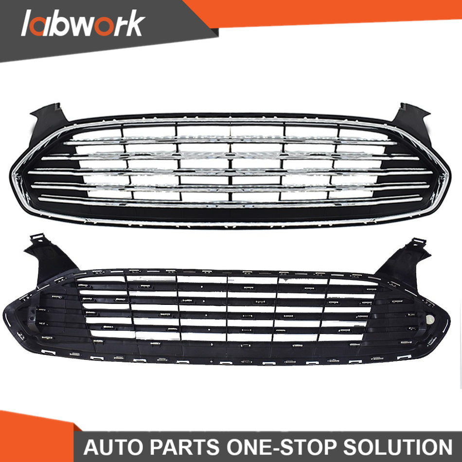 Labwork  Front Radiator Grille For 2013-2016 Ford Fusion/Mondeo Upper+Lower