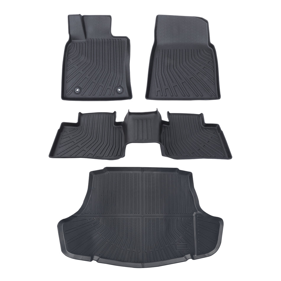 4-Piece All-Weather TPE Floor Mats & Cargo Liner Set for 2025-2026 Toyota Camry