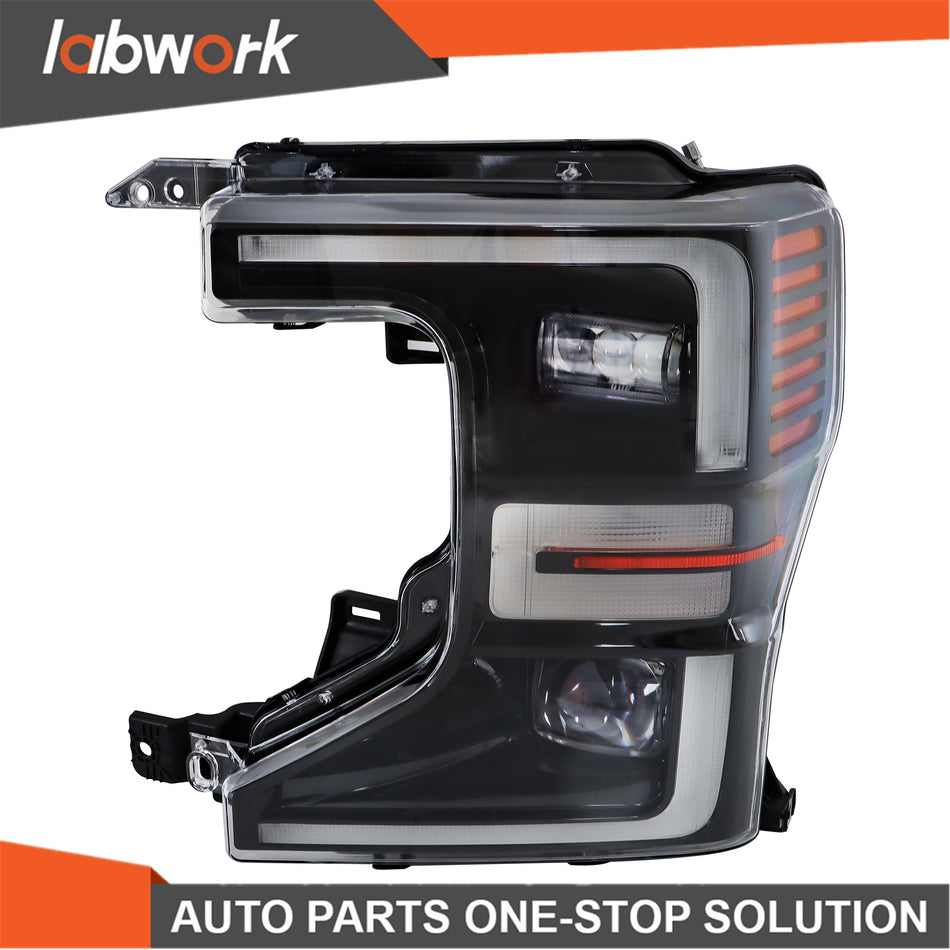 Labwork LED Headlight For 2020-2022 Ford F250 F350 SuperDuty Black Trim- Driver