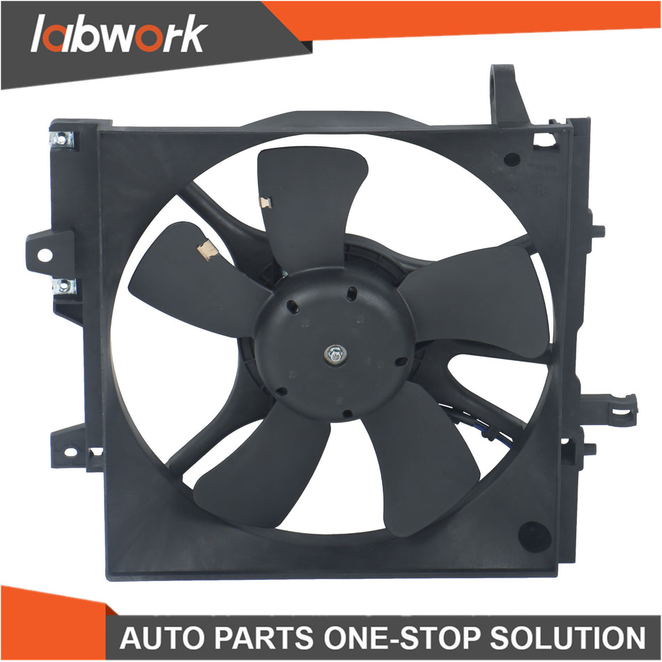 Labwork Radiator Cooling Fan with Shroud for Subaru Forester&Impreza 1999-2002