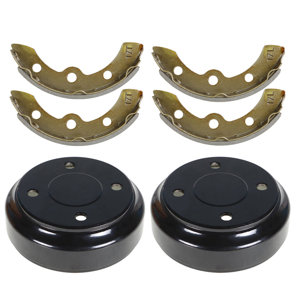 brake drums and brake shoe kit for 1995-up DS and Precedent Golf carts.