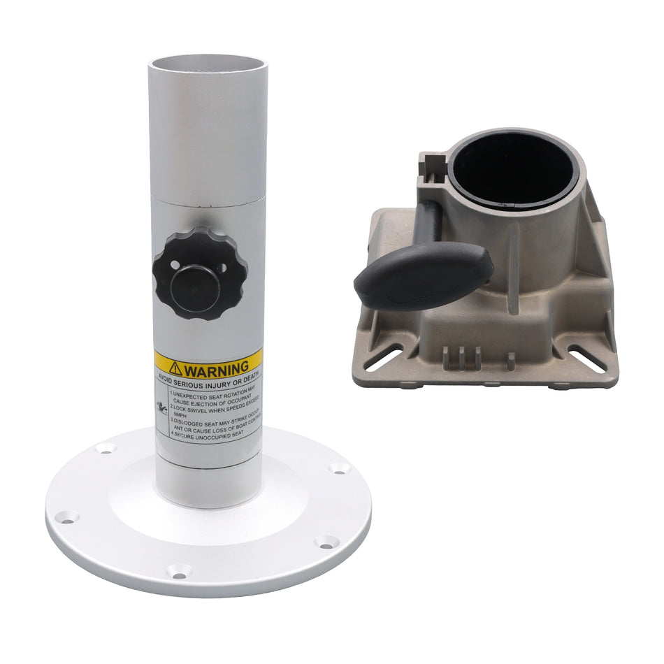 Adjustable Height Locking Boat Seat Pedestal 13" to 19"