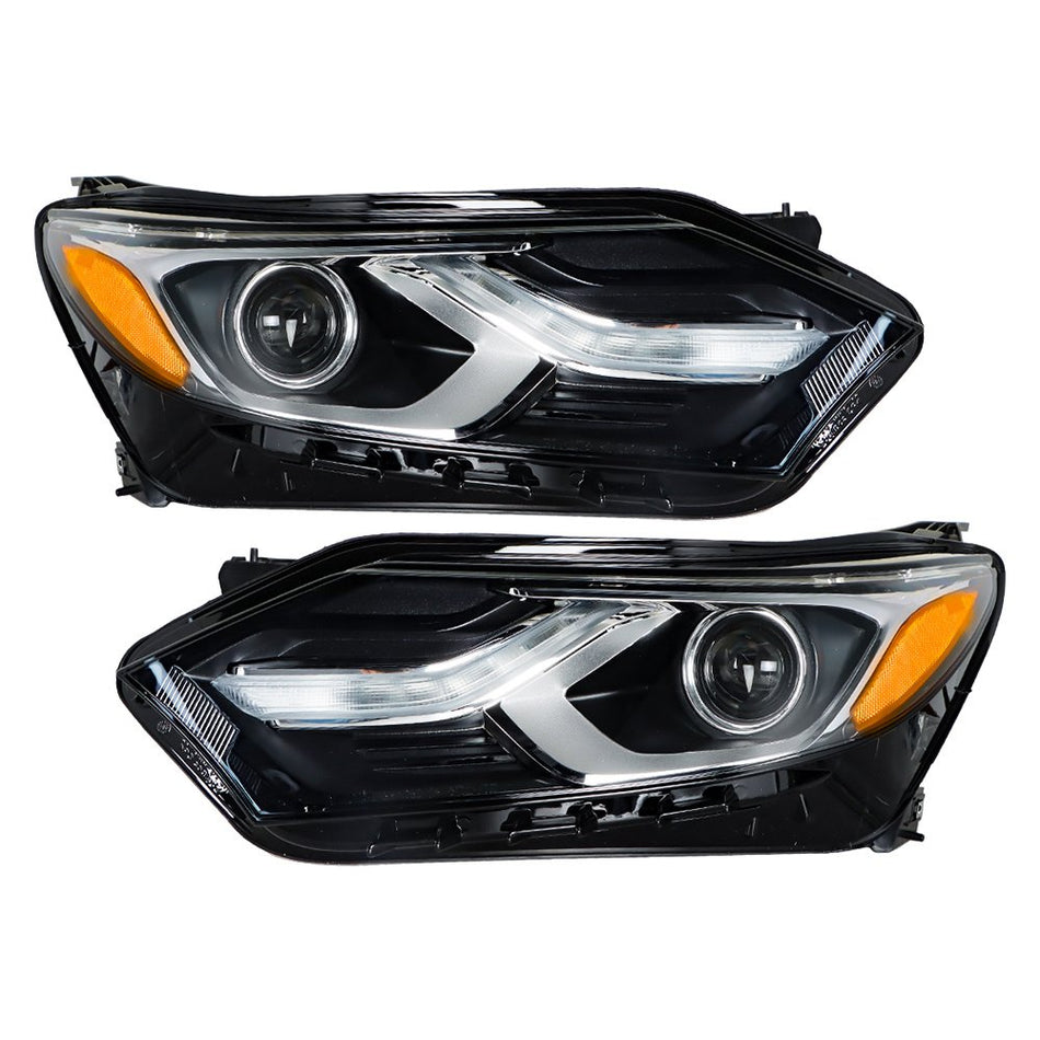 Labwork Left+Right Headlight For 2018-2021 Chevy Equinox LT HID w/LED DRL Chrome