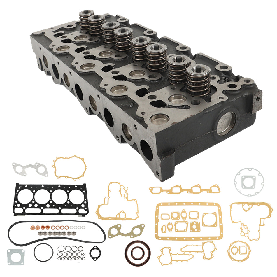 Complete Cylinder Head + Full Gasket Kit For Kubota V2203 Bobcat 753 763 773 US