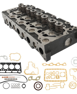 Complete Cylinder Head + Full Gasket Kit For Kubota V2203 Bobcat 753 763 773 US