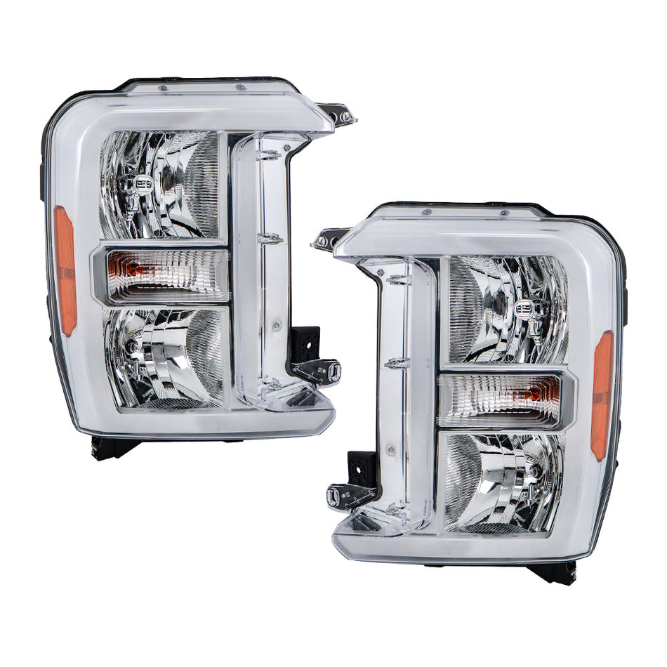 Labwork Right+Left Halogen Headlight For 2023-24 Ford F250 F350 SuperDuty Chrome