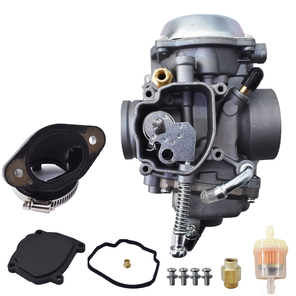 Carburetor & Intake Boot Manifold for Polaris Hawkeye 300 Magnum 425 Worker 500