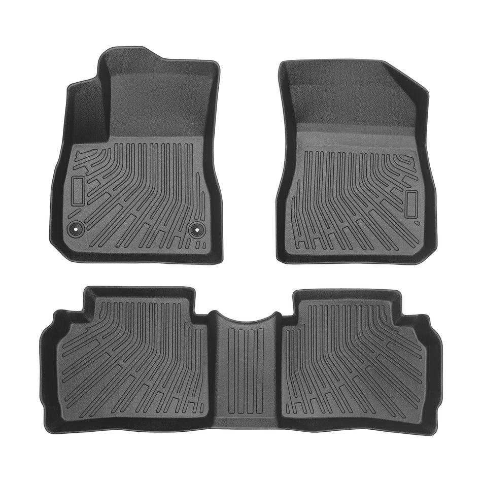 3-Piece Custom 3D TPE Floor Liners (1st & 2nd Row) for 2016-2025 Chevy Malibu (Fits Hybrid)
