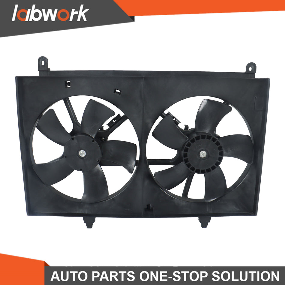 Labwork Dual Radiator AC A/C Condenser Cooling Fan for Infiniti FX35 2003-2008