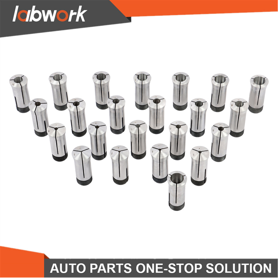 Labwork 0.0005" Accuracy Metric 5C Collet Set 23Pcs 3mm-25mm x1mm High Precision