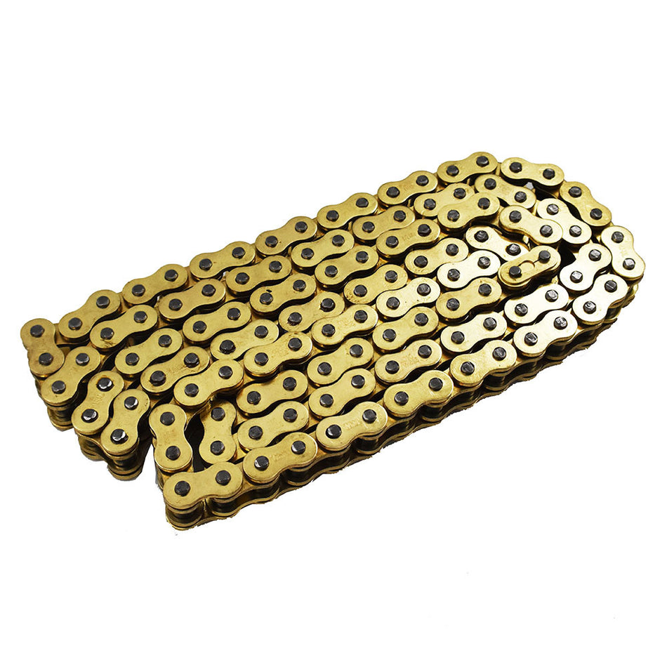 ATV Motorcycle 525 Pitch 120 Links With O-Ring Drive Chain Gold Color 525-120