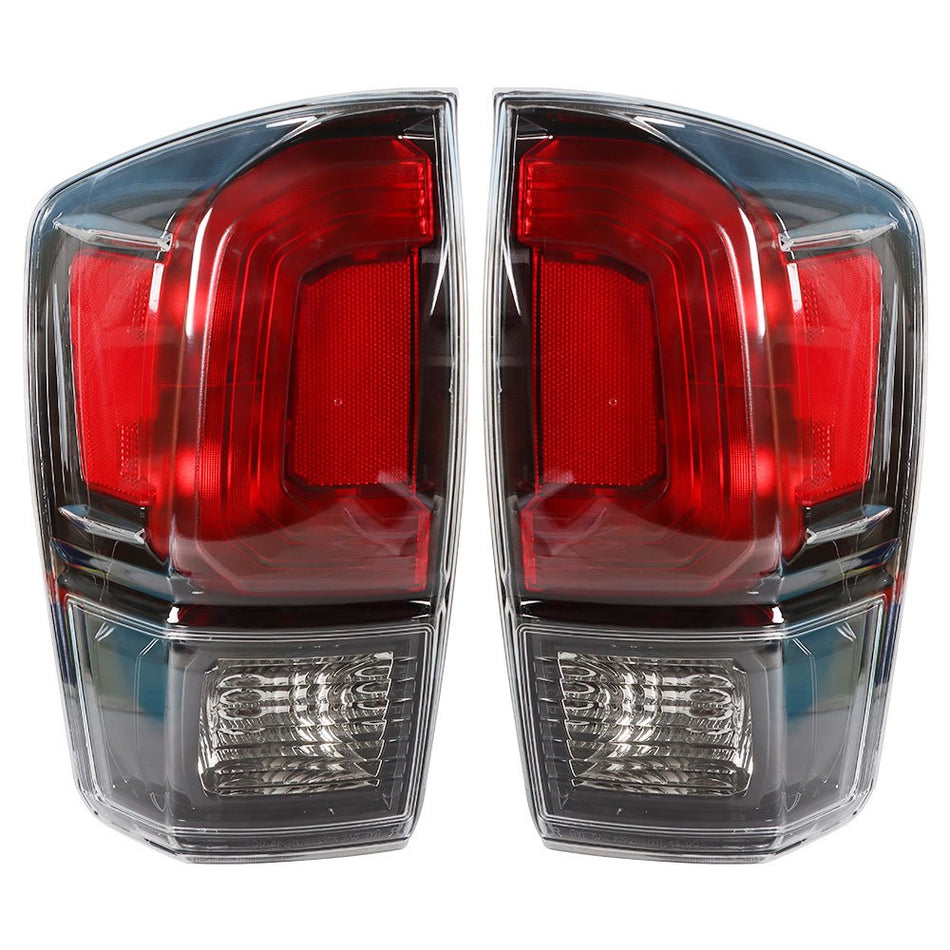 Labwork Rear Left+Right Tail Light Lamp For Toyota Tacoma 2016-2021 Black Bezel